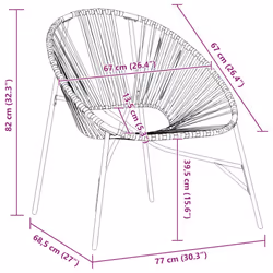 vidaXL Garden Egg Chair Black and Light Grey Poly Rattan egg chair garden seat - black and yellow - Additional view 7