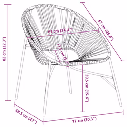 vidaXL Garden Egg Chair Black and Light Grey Poly Rattan egg chair garden seat - black and orange
