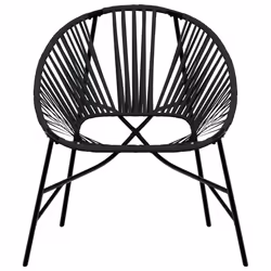 vidaXL Garden Chair Set 3 pcs Black and Light Grey Poly Rattan - black - Additional view 4