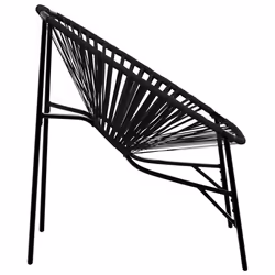vidaXL Garden Chair Set 3 pcs Black and Light Grey Poly Rattan - black - Additional view 6
