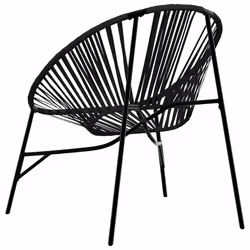 vidaXL Garden Chair Set 3 pcs Black and Light Grey Poly Rattan - black - Additional view 7