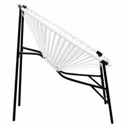 vidaXL Garden Chair Set 3 pcs Black and Light Grey Poly Rattan - black and white - Additional view 6