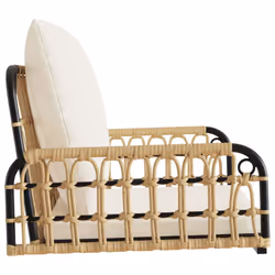 vidaXL Swing Chair with Cushions Garden Hammock Chair Poly Rattan and Steel - Additional view 5