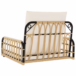 vidaXL Swing Chair with Cushions Garden Hammock Chair Poly Rattan and Steel - Additional view 6