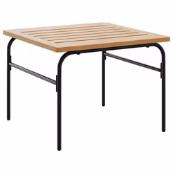 vidaXL Garden Nest of Coffee Tables Nesting Table 2 pcs Brown and Black Steel - Additional view 4