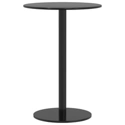 vidaXL Garden Table Outdoor Table Patio Side Coffee Table Round Black Steel