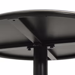 vidaXL Garden Table Outdoor Table Patio Side Coffee Table Round Black Steel - Additional view 4