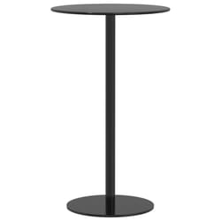 vidaXL Garden Table Outdoor Table Patio Side Coffee Table Round Black Steel