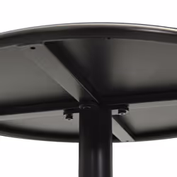 vidaXL Garden Table Outdoor Table Patio Side Coffee Table Round Black Steel - Additional view 4