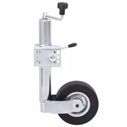 vidaXL Trailer Jack Wheel 60 mm with 2 Support Tubes & 3 Split Clamps Car Jack