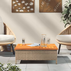 VidaXL 3281631 outdoor table Beige, Brown