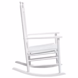 vidaXL Rocking Chairs with Curved Seats Garden Armchair 2 pcs Solid Wood Fir - white - Additional view 5