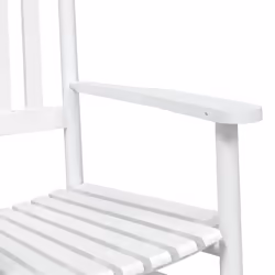 vidaXL Rocking Chairs with Curved Seats Garden Armchair 2 pcs Solid Wood Fir - white - Additional view 7
