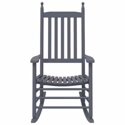 vidaXL Rocking Chairs with Curved Seats Garden Armchair 2 pcs Solid Wood Fir - grey - Additional view 4