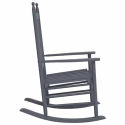 vidaXL Rocking Chairs with Curved Seats Garden Armchair 2 pcs Solid Wood Fir - grey - Additional view 5