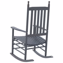 vidaXL Rocking Chairs with Curved Seats Garden Armchair 2 pcs Solid Wood Fir - grey - Additional view 6