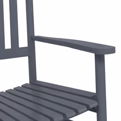 vidaXL Rocking Chairs with Curved Seats Garden Armchair 2 pcs Solid Wood Fir - grey - Additional view 7