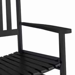 vidaXL Rocking Chairs 2pcs with Foldable Table Chair Black Solid Wood Poplar - Additional view 5