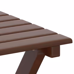 vidaXL Rocking Chairs 2pcs with Foldable Table Chair Brown Solid Wood Poplar - Additional view 6