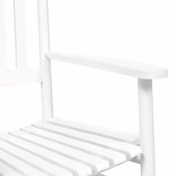 vidaXL Rocking Chairs 2pcs with Foldable Table Chair White Solid Wood Poplar - Additional view 5