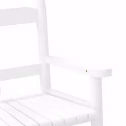 vidaXL Rocking Chairs for Children Outdoor Chair 2 pcs Black Solid Wood Poplar - white, 2 pcs - Additional view 6