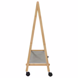 vidaXL Clothes Rack with Shelves and Wheels 106x34x106.5 cm Bamboo coat rack - Additional view 4