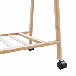 vidaXL Clothes Rack with Shelves and Wheels 96x45.5x155.5 cm Bamboo coat rack - Additional view 7