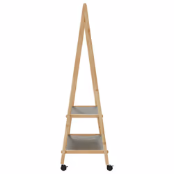 vidaXL Clothes Rack with Shelves and Wheels 96x45.5x155.5 cm Bamboo coat rack - Additional view 4