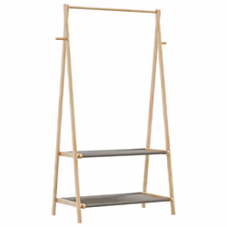vidaXL Clothes Rack with Shelves 96x45.5x150.5 cm Bamboo coat rack - Additional view 5