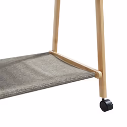 vidaXL Clothes Rack with Shelves and Wheels 132x45.5x155.5 cm Bamboo coat rack - Additional view 7