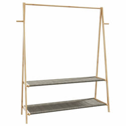 vidaXL Clothes Rack with Shelves 132x45.5x150.5 cm Bamboo coat rack