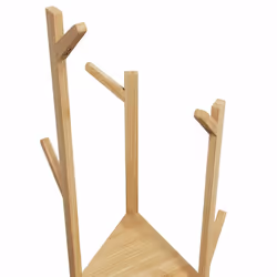 vidaXL Coat Stand with Hooks and Shelves 39x33x166 cm Bamboo coat rack - Additional view 5