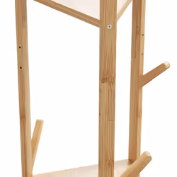 vidaXL Coat Stand with Hooks and Shelves 39x33x166 cm Bamboo coat rack - Additional view 6
