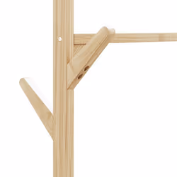 vidaXL Clothes Rack with Shelves and Wheels 100x38x175.5 cm Bamboo coat rack - Additional view 6