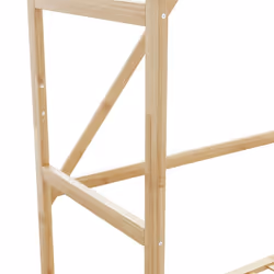 vidaXL Clothes Rack with Shelves Bamboo coat rack coat hook rack - 80 cm - Additional view 5