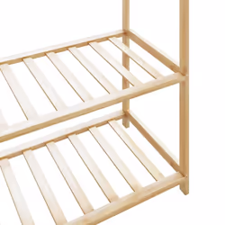 vidaXL Clothes Rack with Shelves Bamboo coat rack coat hook rack - 80 cm - Additional view 6