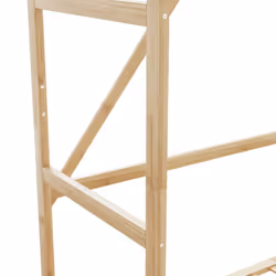 vidaXL Clothes Rack with Shelves and Wheels 110x40x180 cm Bamboo coat rack - Additional view 5