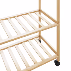 vidaXL Clothes Rack with Shelves and Wheels 110x40x180 cm Bamboo coat rack - Additional view 6