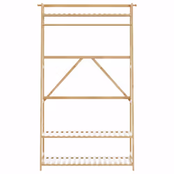 vidaXL Clothes Rack with Shelves 110x40x180 cm Bamboo coat rack