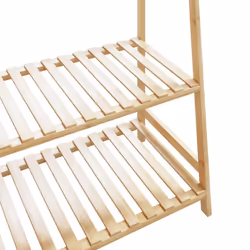 vidaXL Clothes Rack with Shelves 110x40x180 cm Bamboo coat rack - Additional view 6