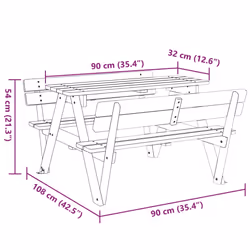 VidaXL 4008986 outdoor table Brown - Additional view 8