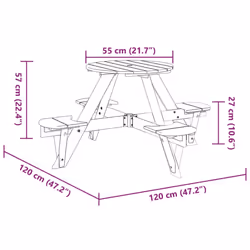 VidaXL 4008987 outdoor table - Additional view 8