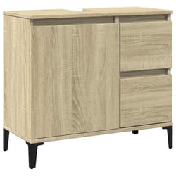 vidaXL Bathroom Cabinet Storage Cabinet Cupboard Sonoma Oak Engineered Wood