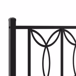vidaXL Metal Bed Frame with Headboard Home Bed Base Bedstead - black, 80 x 200 cm/ with headboard & footboard - Additional view 6