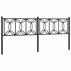 VidaXL 376165, Black, Steel, 193 cm, 1980 mm, 90 cm, 30 mm