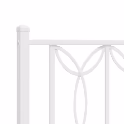vidaXL Metal Bed Frame with Headboard Home Bed Base Bedstead - white, 80 x 200 cm/ with headboard & footboard - Additional view 6