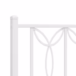 vidaXL Metal Bed Frame with Headboard Home Bed Base Bedstead - white, 180 x 200 cm/ with headboard & footboard - Additional view 6