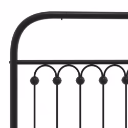 vidaXL Metal Bed Frame with Headboard and Footboard Bed Base White 183x203 cm - black, 183 x 203 cm/ with headboard & footboard - Additional view 6