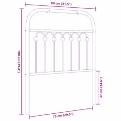 VidaXL 376626 headboard/footboard Black - Additional view 6