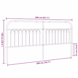 VidaXL 376638 headboard/footboard Black - Additional view 5